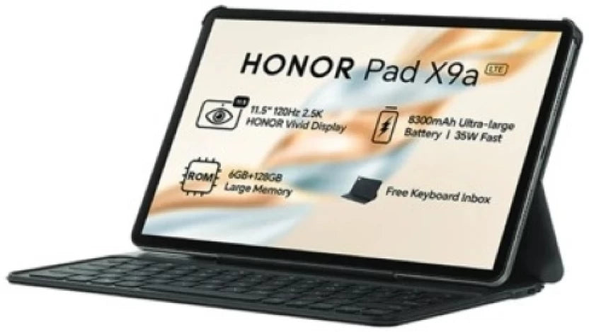 Honor Pad X9a 11.5" LTE Tablet with ELN2 Keyboard Android 6 GB RAM (4G, 128 GB, Gray)
