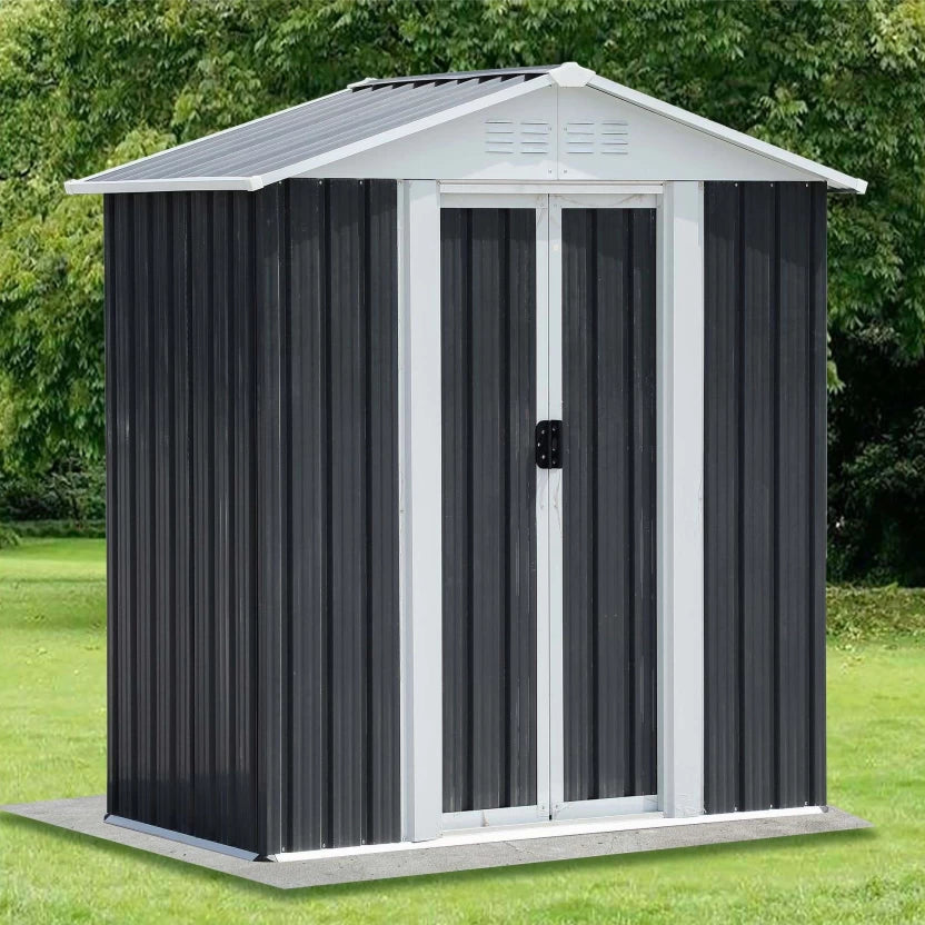Shed Supply Metal Garden Shed  (Grey, Coverage Area:1.4 sq.m)