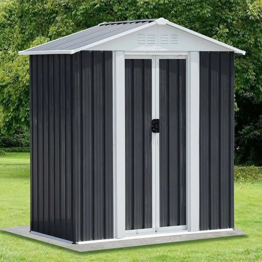 Shed Supply Metal Garden Shed  (Grey, Coverage Area:1.4 sq.m)