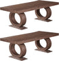 SMTE DT-4337 Engineered Wood Dining Table  (Finish Colour - WALNUT BROWN, Engineered Wood, Assembly Required)