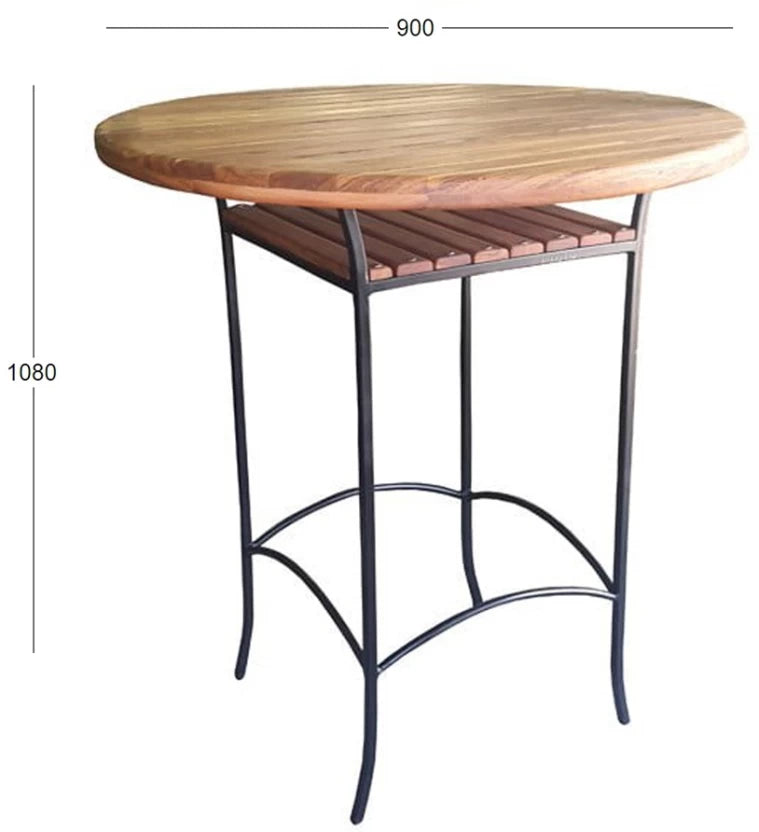 Generic Zambezi Teak Bar Table (Undercover Only) Plastic Dining Table
