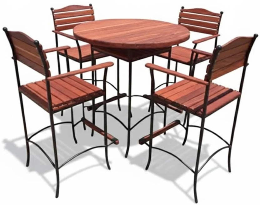 Generic Zambezi Teak Bar Table (Undercover Only) Plastic Dining Table
