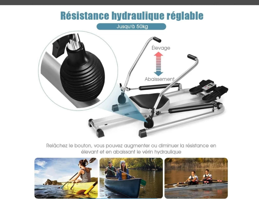 HOME GYM Rockman Foldable Fitness Rowing Machine Foldable Rowing Machine