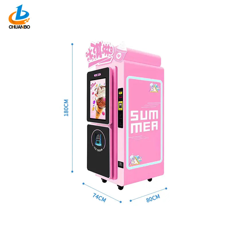 Industrial Commercial Soft Serve Ice Cream Machine with bill accepter and card reader