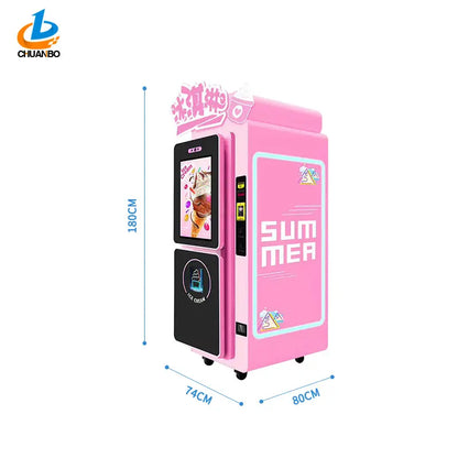 Industrial Commercial Soft Serve Ice Cream Machine with bill accepter and card reader