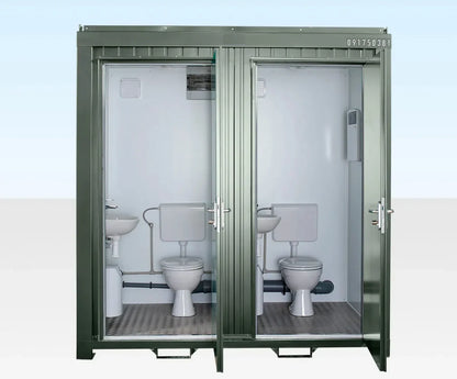 Double Mains Toilet 8Ft x 5Ft (Bottle Green)
