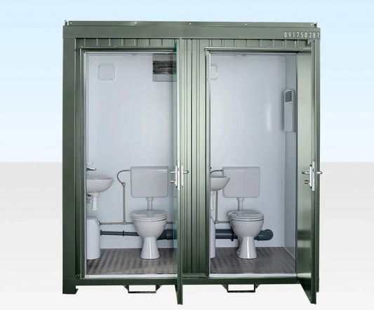 Double Mains Toilet 8Ft x 5Ft (Bottle Green)