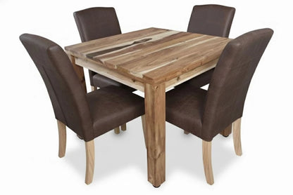 VC Furniture and Design Solid Wood 4 Seater Dining Set  (Finish Colour -Brown, Assembly Required)