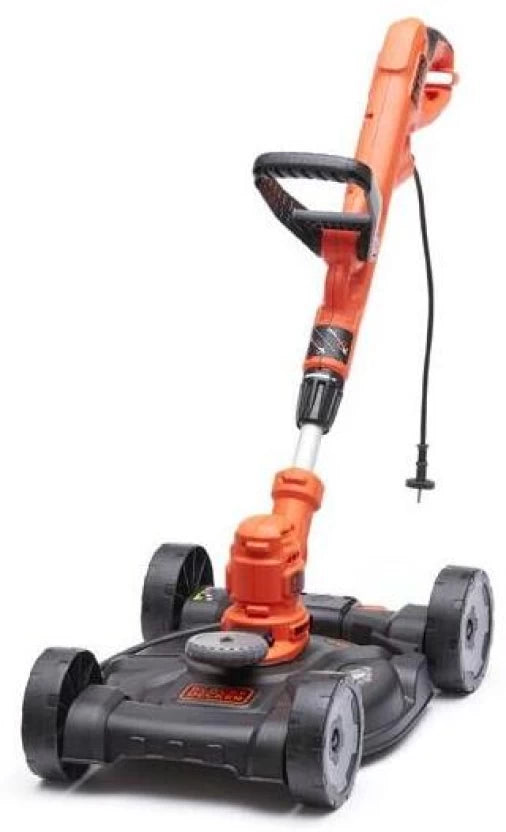 BLACK & DECKER 550W 3-in-1 Strimmer Lawn Mower  (Black AC Adapter)