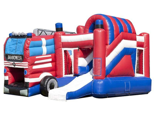 Fire Department Inflatable Jumping Castle Slide