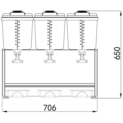 Triple Juice Machines YSJ18x3