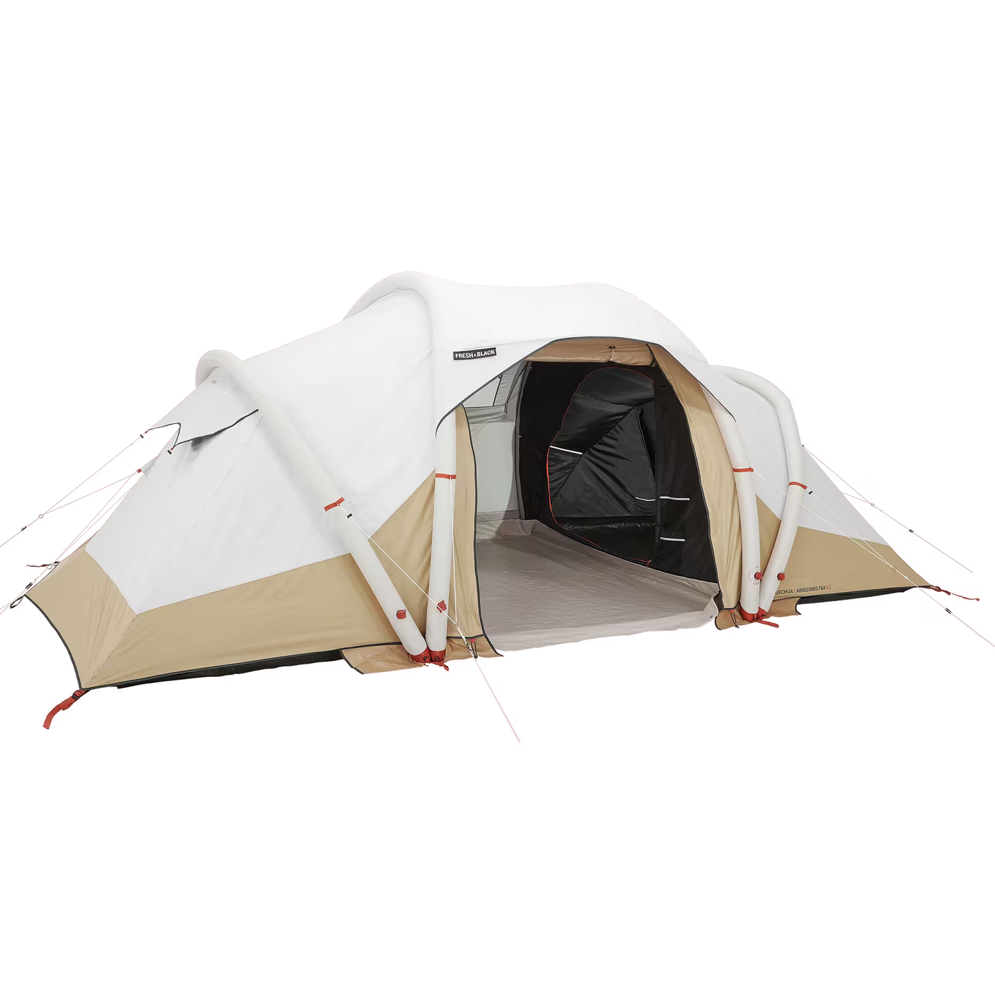 4-person, 2-bedroom inflatable camping tent, Air Seconds 4.2, Fresh & Black
