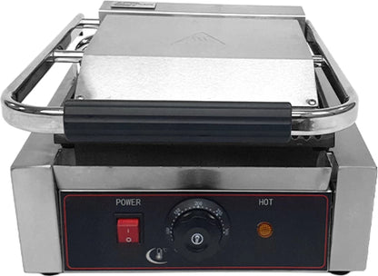 Aloma Contact Grill / Panini Grill (Single) 1800 W Electric Pop Up Toaster (Silver)