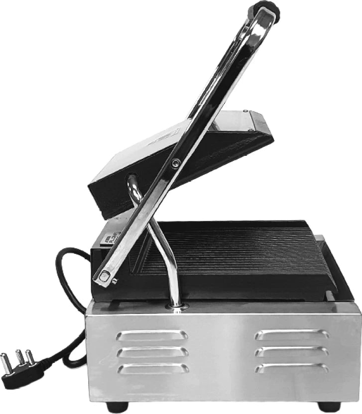 Aloma Contact Grill / Panini Grill (Single) 1800 W Electric Pop Up Toaster (Silver)