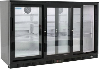 Polarcab 320 L Multi-Door Fridge  (Black, Back Bar Bottle Cooler – 3 Door, Sliding)