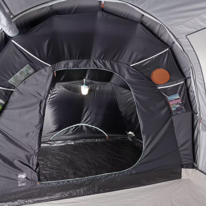 4-person, 2-bedroom camping tent, Arpenaz 4.2, Fresh & Black