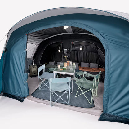 5-person, 2-bedroom camping tent, Arpenaz 5.2, Fresh & Black