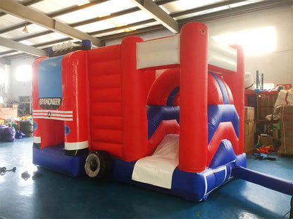 Fire Department Inflatable Jumping Castle Slide