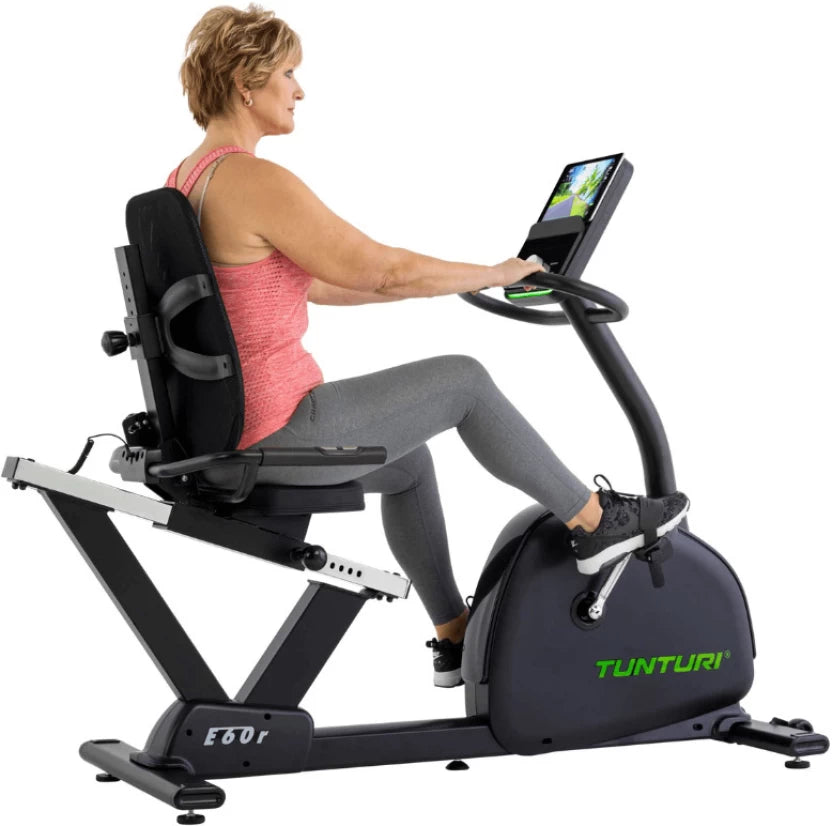 Tunturi E60R Recumbent Stationary Cardio Exercise Bike  (Black)