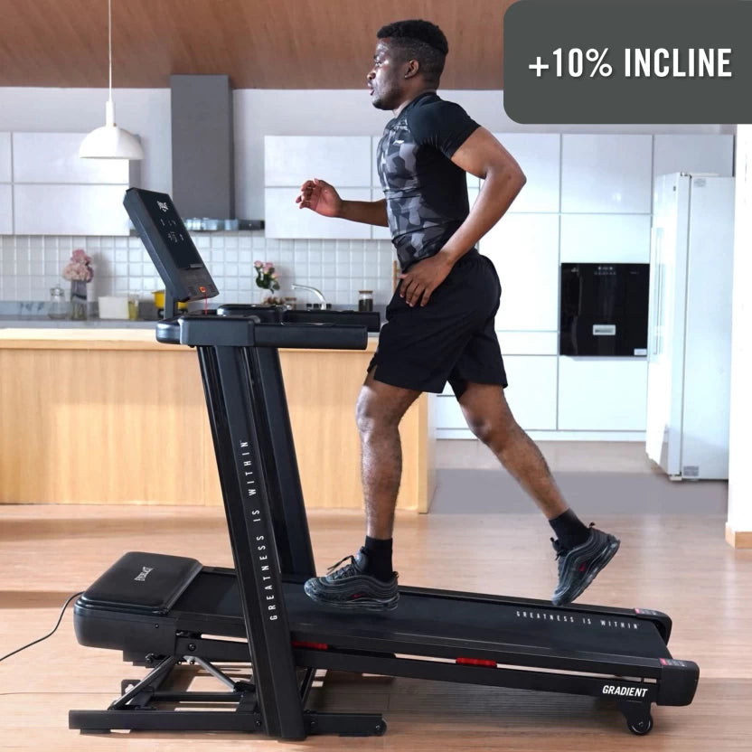 Everlast Gradient Incline & Decline with Blue Tooth and Fitness Apps Motorized Treadmill