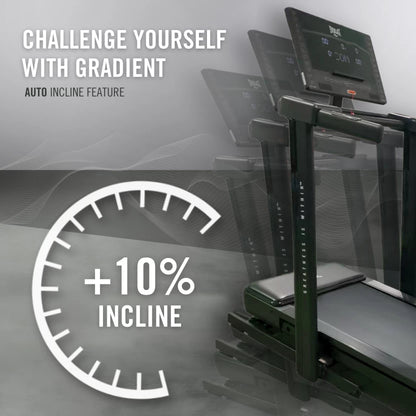 Everlast Gradient Incline & Decline with Blue Tooth and Fitness Apps Motorized Treadmill