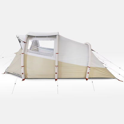 Inflatable 4-person camping tent, Air Seconds 4.1 Fresh & Black - Beige