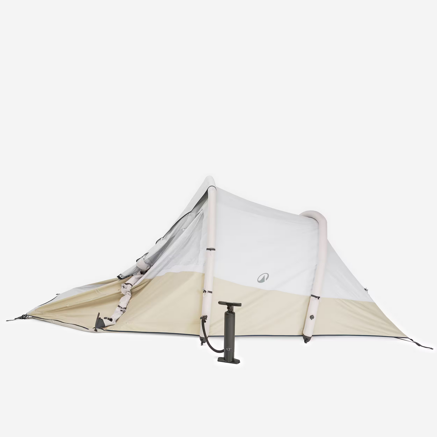 Inflatable 4-person camping tent, Air Seconds 4.1 Fresh & Black - Beige