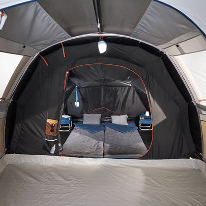 Inflatable 4-person camping tent, Air Seconds 4.1 Fresh & Black - Beige