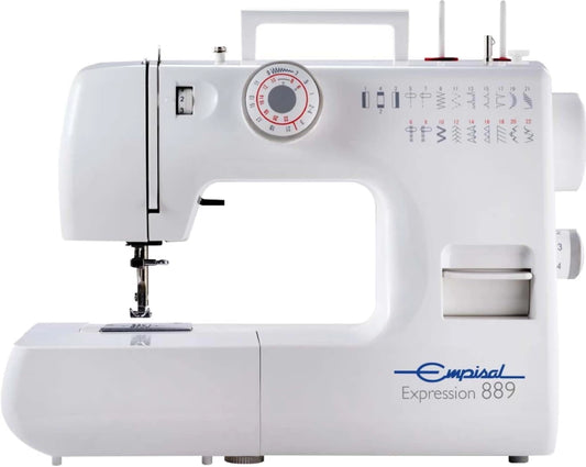 Empisal Expression 889 White Electric Sewing Machine  ( Built-in Stitches 18)