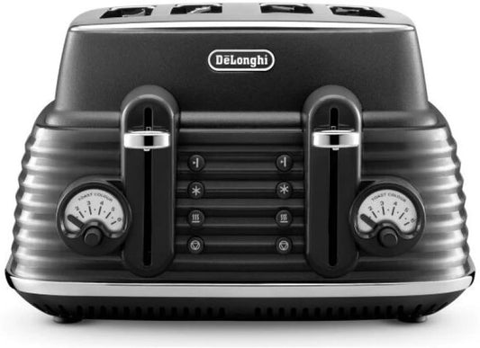 Delonghi Scultura Selections 4 Slice -Pop Up Toaster&nbsp;&nbsp;(Black)