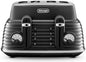 Delonghi Scultura Selections 4 Slice -Pop Up Toaster&nbsp;&nbsp;(Black)