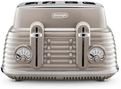 Delonghi Scultura Selections 4 Slice : Clay CTZS4003.BG 1800 W Electric Pop Up Toaster (Beige)