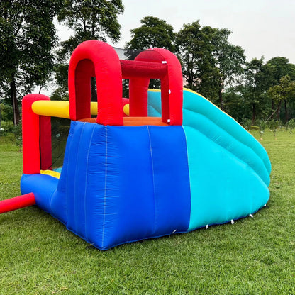 BONX Inflatable Bounce House Bouncy Jumping Castle with Blower Slide for Kids