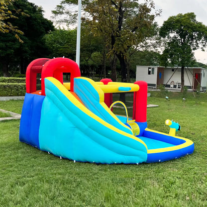 BONX Inflatable Bounce House Bouncy Jumping Castle with Blower Slide for Kids