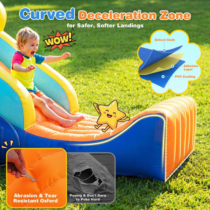 Inflatable Water Slide Bounce House Splash Pool Backyard Climbing Tunnel Kids
