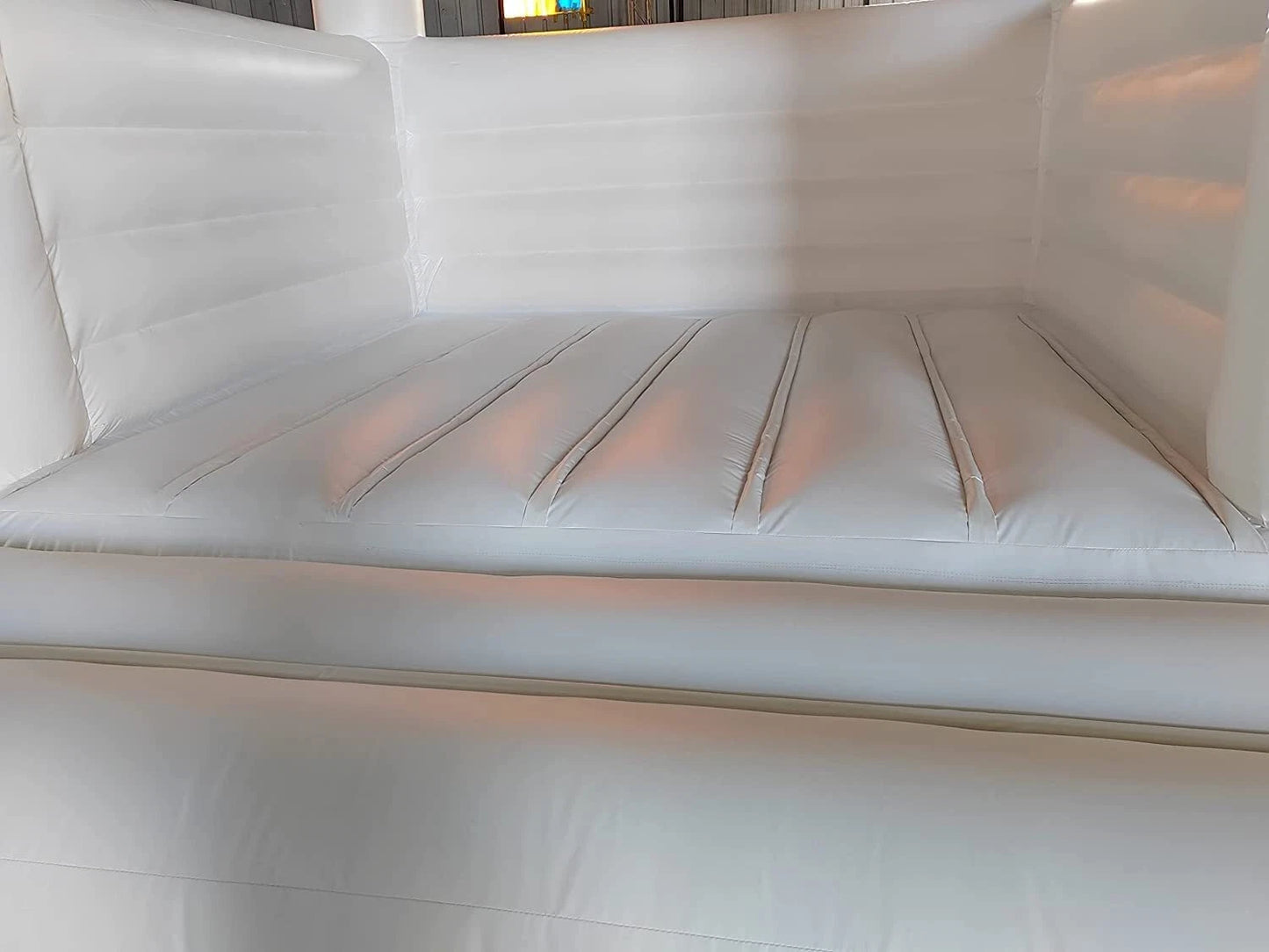 White Inflatable Bounce House Bounce Castle With Slide For Kid Birthday 13x8x8ft